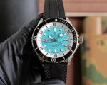 Breitling Superocean Rubber Strap Replacement Ceramic Bezel Sapphire Glass Blue Dial Watch
